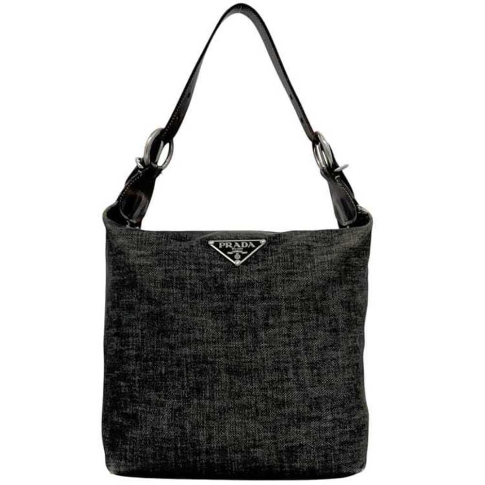 PRADA Black Leather Shoulder Bag